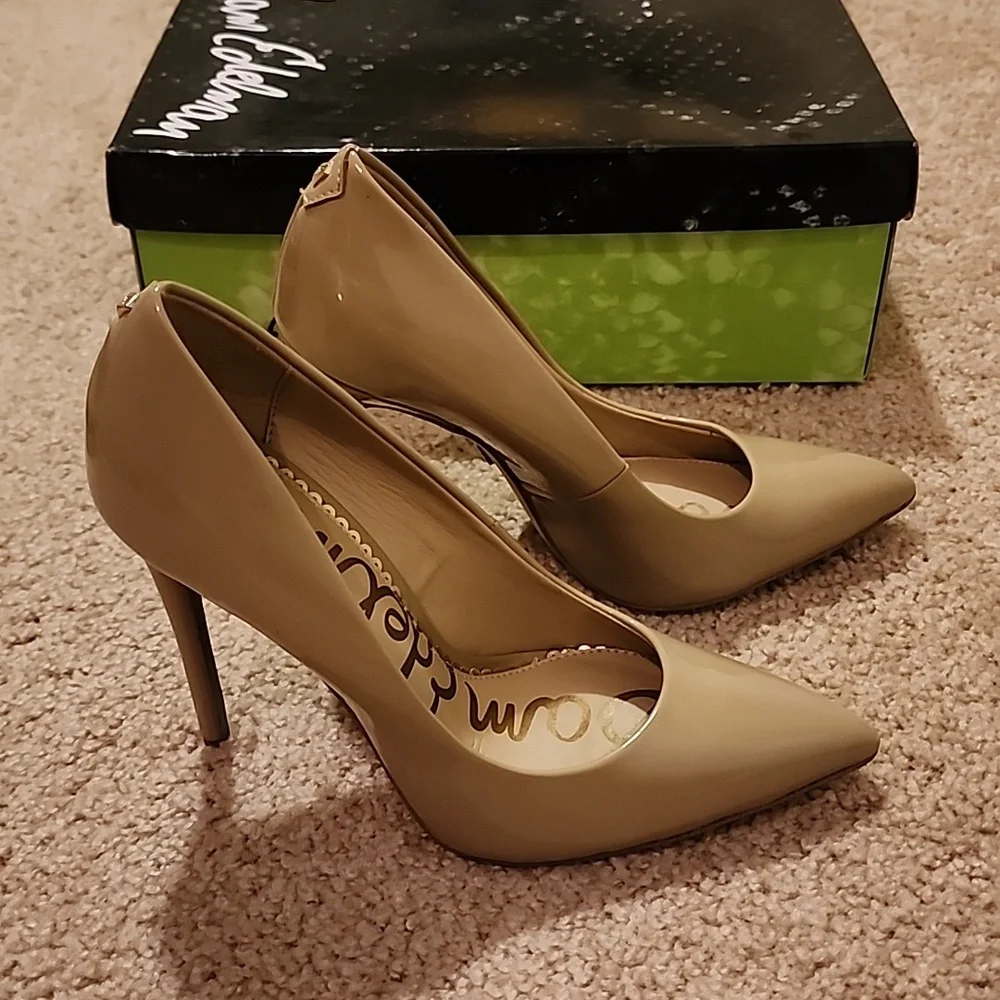 Sam Edelman Danna Nude Patent Heels - Picture 3 of 15
